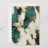 Western Smaragd Goud Wit Koeienhuid Kaart (Achterkant)