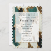 Western Smaragd Goud Wit Koeienhuid Kaart (Voorkant)