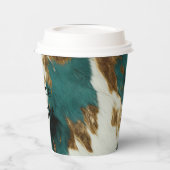 Western Smaragd Goud Wit Koeienhuid Papieren Bekers (Links)