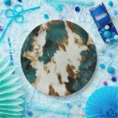 Western Smaragd Goud Wit Koeienhuid Papieren Bordje (Feest)