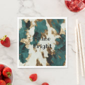 Western Smaragd Goud Wit Koeienhuid Servet (Insitu)