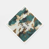 Western Smaragd Goud Wit Koeienhuid Servet (Hoek)