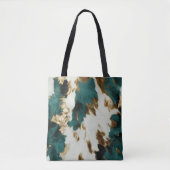 Western Smaragd Goud Wit Koeienhuid Tote Bag (Voorkant)