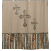 Western snijhout van snijwonden en kossen douchegordijn (Voorkant)