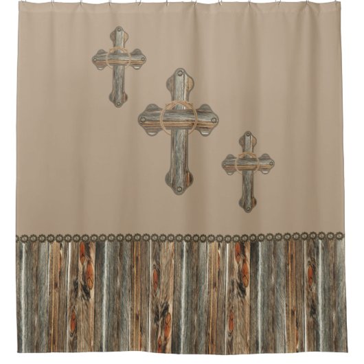 Western snijhout van snijwonden en kossen douchegordijn (Voorkant)