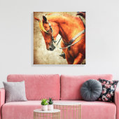 Western Sorrel Horse Canvas Afdruk (Insitu (Woonkamer))