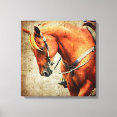 Western Sorrel Horse Canvas Afdruk (Voorkant)