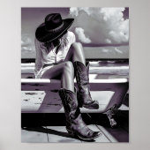 Western Soul – Cowgirl Poster Print (Voorkant)