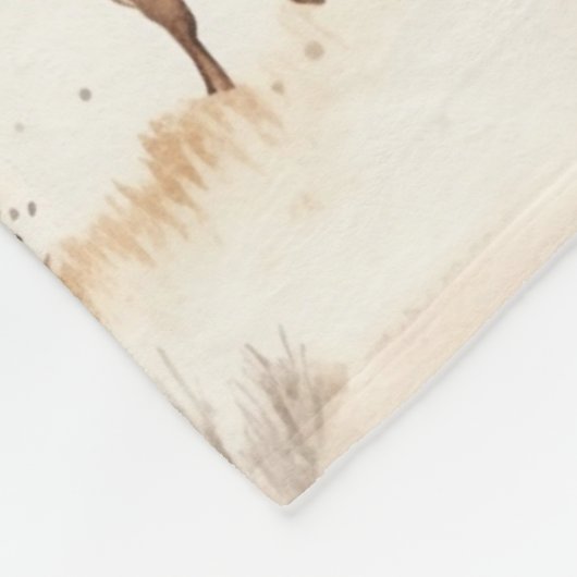 Western Southwest Animal Highland Cow Fleece Deken (Hoek)