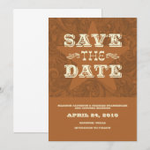 Western sparen de Datum (donker) Save The Date (Voorkant / Achterkant)