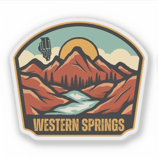 Western Springs, Illinois  Sticker (Voorkant)