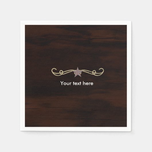 Western Star Country Party Dinner Cocktail Servett Servetten (Voorkant)