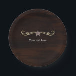 Western Star Country Rustic Verjaardag Party Borde Papieren Bordje<br><div class="desc">Western Star Country Rustic Verjaardag Party Borden. Aanpassen met elke tekst. Overeenkomstige artikelen beschikbaar.</div>