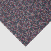 Western Starburst Navy Bourgogne Tooled Leather Tissuepapier (Detail)