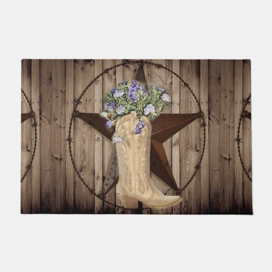 western sterrencowgirl voor woeste bosbloem deurmat (Voorkant)
