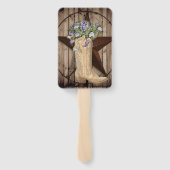 western sterrencowgirl voor woeste bosbloem handwaaier (Achterkant)