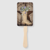 western sterrencowgirl voor woeste bosbloem handwaaier (Voorkant)