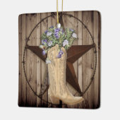western sterrencowgirl voor woeste bosbloem keramisch ornament (Links)