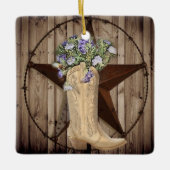 western sterrencowgirl voor woeste bosbloem keramisch ornament (Voorkant)