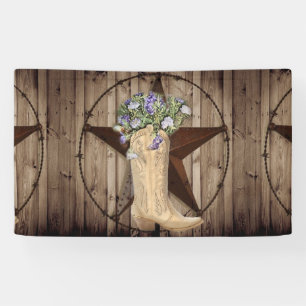 western sterrencowgirl voor woeste bosbloem spandoek