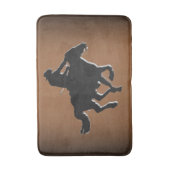 Western-stijl Galloping Horse and Cowboy Badmat (Voorkant Verticaal)