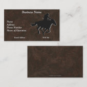 Western-stijl Galloping Horse and Cowboy Visitekaartje (Voorkant / Achterkant)