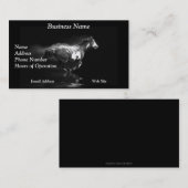 Western-stijl galoping Pinto Horse and Smoke Visitekaartje (Voorkant / Achterkant)