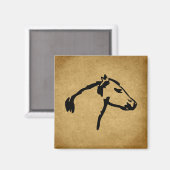 Western Stijl Paard Profiel Koelkast Magnet (Voorkant / Achterkant)