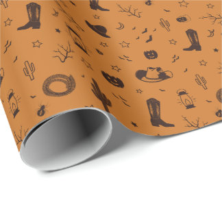 western stijlpatroon cadeaupapier