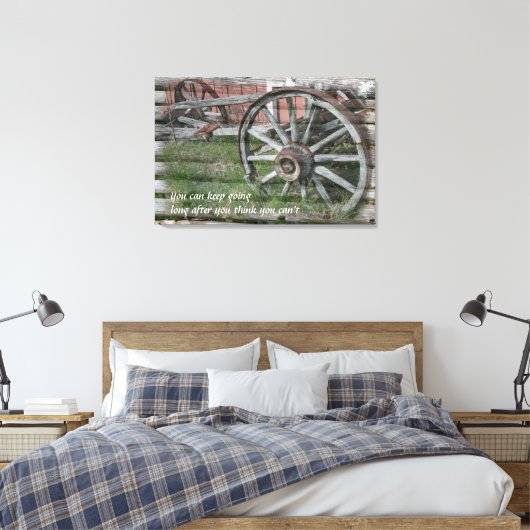 Western stijlvol wieldoek met wielwieldoek canvas afdruk (Insitu (Slaapkamer))