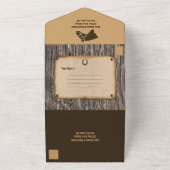 Western Stropdas de Knot All in One Wedding nodigt Uitnodiging (Buitenkant)