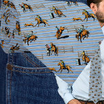 Western Stropdas Met Rodeo Evenementen Cowboys Cow<br><div class="desc">Lichtblauw western stropdas met cowboys en cowgirl rodeo evenementen Dit ontwerp is op een lichtblauwe achtergrond met denk blauw en tan strepen achtergrond. Zie het close-up uitzicht.</div>