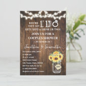 Western Sunflowers Before I do Couples Shower Kaart (Staand voorkant)