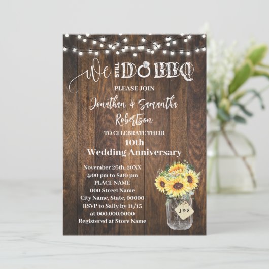 Western Sunflowers We still do Wedding Anniversary Kaart (Staand voorkant)