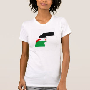 western symbool van de vlagstaat van sahara t-shirt