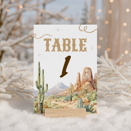 Western Table Number Sign Reclamebord Met Voetstuk