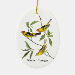 Western Tanager - John James Audubon Keramisch Ornament