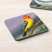 Western Tanager Wild Bird Cork Onderzetter (Linkerzijde)
