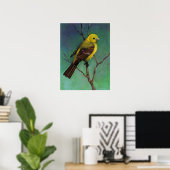 Western Tanager, Wildlife Art Poster (Thuiskantoor)