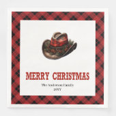 Western tartan napkins for holiday table setting servet (Voorkant)