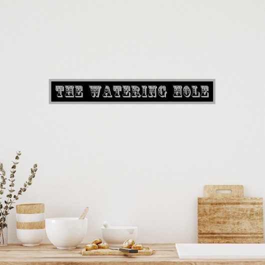 Western teken de waterkant poster (Keuken)