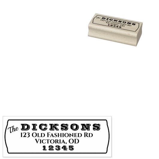 Western terugkeeradres Stempel Oude Fashioned Cust (Gestempeld)