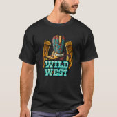 Western Texas Cowboy Boots Hoefijzer Cowgirl Rodeo T-shirt (Voorkant)