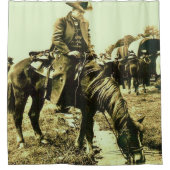  Western Texas Cowboy Trail Ride Horse Douchegordijn (Voorkant)