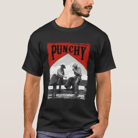 Western Texas Koe Paard Rodeo Punchy Koe Ers T-shirt (Voorkant)