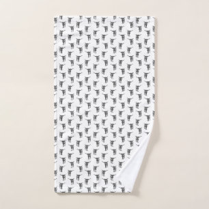 Western Texas Longhorn Bull CUSTOM BG COLOR Handdoek