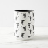 Western Texas Longhorn Bull CUSTOM BG COLOR Mok (Midden)