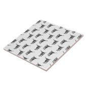 Western Texas Longhorn Bull CUSTOM BG COLOR Tegeltje (Zijkant)