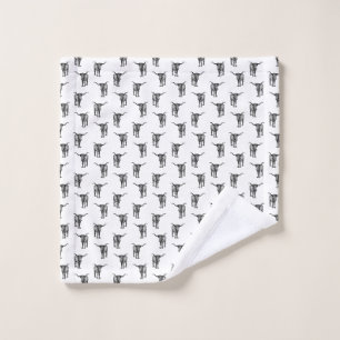Western Texas Longhorn Bull CUSTOM BG COLOR Washandje