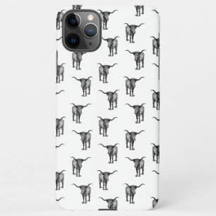 Western Texas Longhorn Bull CUSTOM COLOR iPhone 11Pro Max Hoesje